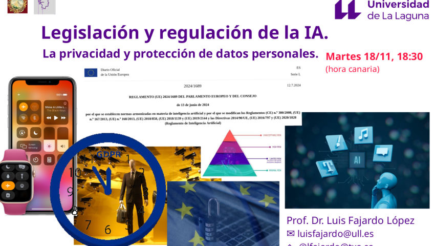 Próxima charla online, 18/11, 18:30 - Regulación de la inteligencia artificial